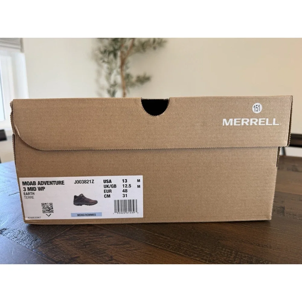 Merrell Men's Sz 13 Moab Adventure 3 Mid Waterproof Boots J003821 Earth Hiking